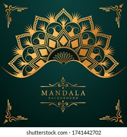 Luxury mandala background with golden arabesque pattern Arabic Islamic east style. Ramadan Style Decorative mandala. Mandala for print, poster, cover, brochure, flyer, banner