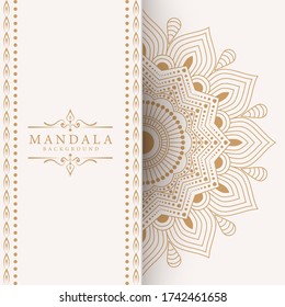 Luxury mandala background with golden arabesque pattern Arabic Islamic east style. Ramadan Style Decorative mandala. Mandala for print, poster, cover, brochure, flyer, banner