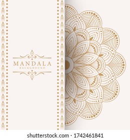 Luxury mandala background with golden arabesque pattern Arabic Islamic east style. Ramadan Style Decorative mandala. Mandala for print, poster, cover, brochure, flyer, banner