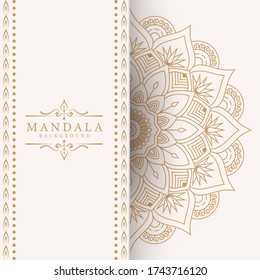 Luxury mandala background with golden arabesque pattern Arabic Islamic east style. Ramadan Style Decorative mandala. Mandala for print, poster, cover, brochure, flyer, banner
