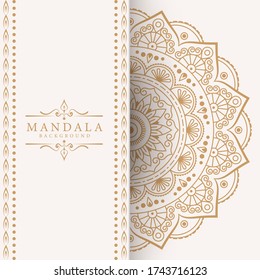 Luxury mandala background with golden arabesque pattern Arabic Islamic east style. Ramadan Style Decorative mandala. Mandala for print, poster, cover, brochure, flyer, banner
