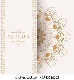 Luxury mandala background with golden arabesque pattern Arabic Islamic east style. Ramadan Style Decorative mandala. Mandala for print, poster, cover, brochure, flyer, banner
