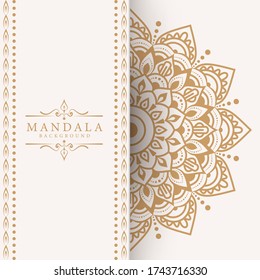Luxury mandala background with golden arabesque pattern Arabic Islamic east style. Ramadan Style Decorative mandala. Mandala for print, poster, cover, brochure, flyer, banner
