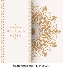 Luxury mandala background with golden arabesque pattern Arabic Islamic east style. Ramadan Style Decorative mandala. Mandala for print, poster, cover, brochure, flyer, banner