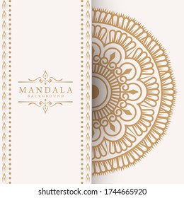 Luxury mandala background with golden arabesque pattern Arabic Islamic east style. Ramadan Style Decorative mandala. Mandala for print, poster, cover, brochure, flyer, banner