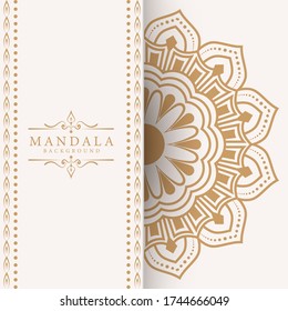 Luxury mandala background with golden arabesque pattern Arabic Islamic east style. Ramadan Style Decorative mandala. Mandala for print, poster, cover, brochure, flyer, banner