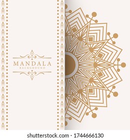 Luxury mandala background with golden arabesque pattern Arabic Islamic east style. Ramadan Style Decorative mandala. Mandala for print, poster, cover, brochure, flyer, banner