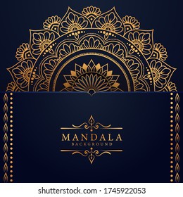 Luxury mandala background with golden arabesque pattern Arabic Islamic east style. Ramadan Style Decorative mandala. Mandala for print, poster, cover, brochure, flyer, banner