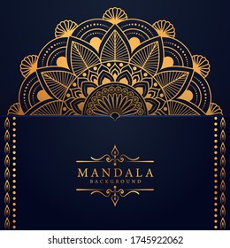 Luxury mandala background with golden arabesque pattern Arabic Islamic east style. Ramadan Style Decorative mandala. Mandala for print, poster, cover, brochure, flyer, banner