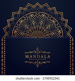 Luxury mandala background with golden arabesque pattern Arabic Islamic east style. Ramadan Style Decorative mandala. Mandala for print, poster, cover, brochure, flyer, banner