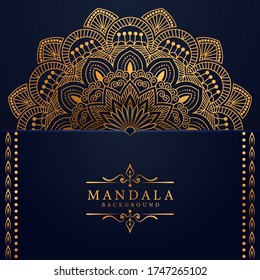 Luxury mandala background with golden arabesque pattern Arabic Islamic east style. Ramadan Style Decorative mandala. Mandala for print, poster, cover, brochure, flyer, banner