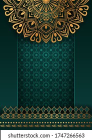 Luxury mandala background with golden arabesque pattern Arabic Islamic east style. Ramadan Style Decorative mandala. Mandala for print, poster, cover, brochure, flyer, banner