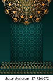 Luxury mandala background with golden arabesque pattern Arabic Islamic east style. Ramadan Style Decorative mandala. Mandala for print, poster, cover, brochure, flyer, banner