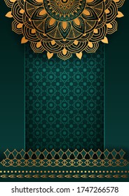 Luxury mandala background with golden arabesque pattern Arabic Islamic east style. Ramadan Style Decorative mandala. Mandala for print, poster, cover, brochure, flyer, banner