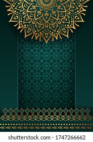 Luxury mandala background with golden arabesque pattern Arabic Islamic east style. Ramadan Style Decorative mandala. Mandala for print, poster, cover, brochure, flyer, banner