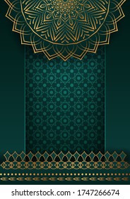 Luxury mandala background with golden arabesque pattern Arabic Islamic east style. Ramadan Style Decorative mandala. Mandala for print, poster, cover, brochure, flyer, banner