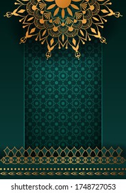 Luxury mandala background with golden arabesque pattern Arabic Islamic east style. Ramadan Style Decorative mandala. Mandala for print, poster, cover, brochure, flyer, banner