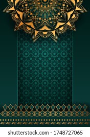 Luxury mandala background with golden arabesque pattern Arabic Islamic east style. Ramadan Style Decorative mandala. Mandala for print, poster, cover, brochure, flyer, banner