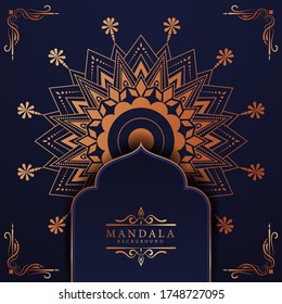 Luxury mandala background with golden arabesque pattern Arabic Islamic east style. Ramadan Style Decorative mandala. Mandala for print, poster, cover, brochure, flyer, banner