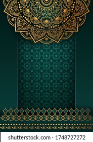 Luxury mandala background with golden arabesque pattern Arabic Islamic east style. Ramadan Style Decorative mandala. Mandala for print, poster, cover, brochure, flyer, banner