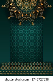 Luxury mandala background with golden arabesque pattern Arabic Islamic east style. Ramadan Style Decorative mandala. Mandala for print, poster, cover, brochure, flyer, banner