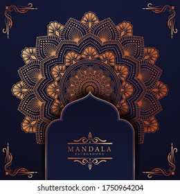Luxury mandala background with golden arabesque pattern Arabic Islamic east style. Ramadan Style Decorative mandala. Mandala for print, poster, cover, brochure, flyer, banner