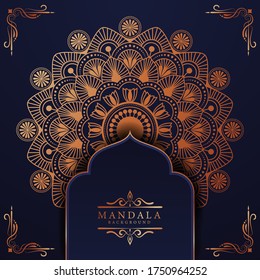 Luxury mandala background with golden arabesque pattern Arabic Islamic east style. Ramadan Style Decorative mandala. Mandala for print, poster, cover, brochure, flyer, banner