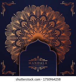 Luxury mandala background with golden arabesque pattern Arabic Islamic east style. Ramadan Style Decorative mandala. Mandala for print, poster, cover, brochure, flyer, banner