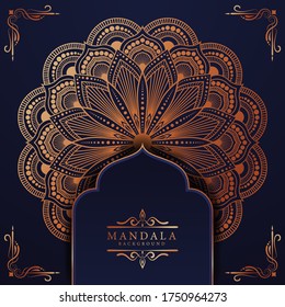 Luxury mandala background with golden arabesque pattern Arabic Islamic east style. Ramadan Style Decorative mandala. Mandala for print, poster, cover, brochure, flyer, banner