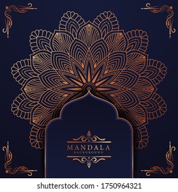 Luxury mandala background with golden arabesque pattern Arabic Islamic east style. Ramadan Style Decorative mandala. Mandala for print, poster, cover, brochure, flyer, banner