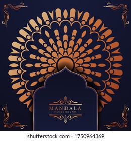 Luxury mandala background with golden arabesque pattern Arabic Islamic east style. Ramadan Style Decorative mandala. Mandala for print, poster, cover, brochure, flyer, banner