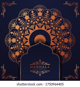 Luxury mandala background with golden arabesque pattern Arabic Islamic east style. Ramadan Style Decorative mandala. Mandala for print, poster, cover, brochure, flyer, banner