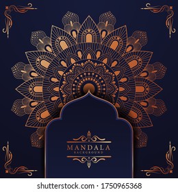 Luxury mandala background with golden arabesque pattern Arabic Islamic east style. Ramadan Style Decorative mandala. Mandala for print, poster, cover, brochure, flyer, banner