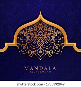 Luxury mandala background with golden arabesque pattern Arabic Islamic east style.
 Ramadan Style Decorative mandala. Mandala for print, poster, cover, brochure, flyer, banner