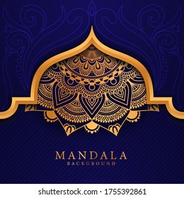 Luxury mandala background with golden arabesque pattern Arabic Islamic east style.
 Ramadan Style Decorative mandala. Mandala for print, poster, cover, brochure, flyer, banner