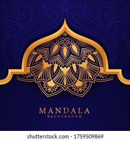 Luxury mandala background with golden arabesque pattern Arabic Islamic east style.
 Ramadan Style Decorative mandala. Mandala for print, poster, cover, brochure, flyer, banner