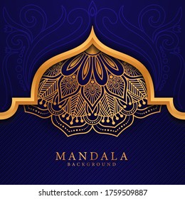 Luxury mandala background with golden arabesque pattern Arabic Islamic east style.
 Ramadan Style Decorative mandala. Mandala for print, poster, cover, brochure, flyer, banner