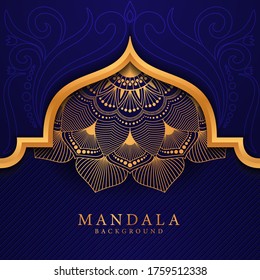 Luxury mandala background with golden arabesque pattern Arabic Islamic east style.
 Ramadan Style Decorative mandala. Mandala for print, poster, cover, brochure, flyer, banner
