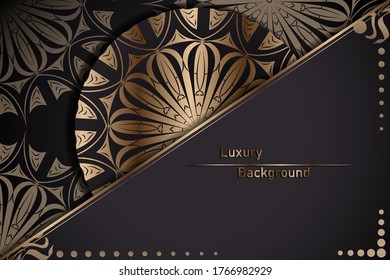 Luxury mandala background with golden arabesque pattern Arabic Islamic east style. Ramadan Style Decorative mandala. Mandala for print, poster, cover, brochure, cover book, flyer, banner,Patterns in M