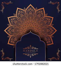 Luxury mandala background with golden arabesque pattern Arabic Islamic east style. Ramadan Style Decorative mandala. Mandala for print, poster, cover, brochure, flyer, banner