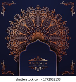 Luxury mandala background with golden arabesque pattern Arabic Islamic east style. Ramadan Style Decorative mandala. Mandala for print, poster, cover, brochure, flyer, banner