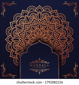 Luxury mandala background with golden arabesque pattern Arabic Islamic east style. Ramadan Style Decorative mandala. Mandala for print, poster, cover, brochure, flyer, banner