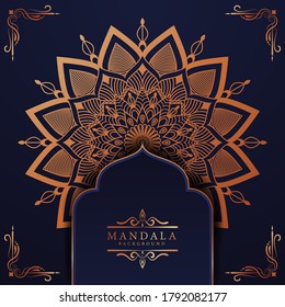 Luxury mandala background with golden arabesque pattern Arabic Islamic east style. Ramadan Style Decorative mandala. Mandala for print, poster, cover, brochure, flyer, banner