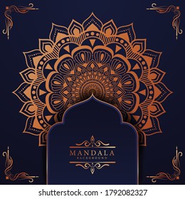 Luxury mandala background with golden arabesque pattern Arabic Islamic east style. Ramadan Style Decorative mandala. Mandala for print, poster, cover, brochure, flyer, banner