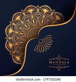 Luxury mandala background with golden arabesque pattern Arabic Islamic east style. Ramadan Style Decorative mandala. Mandala for print, poster, cover, brochure, flyer, banner