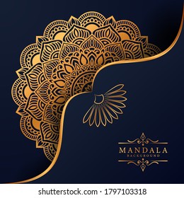 Luxury mandala background with golden arabesque pattern Arabic Islamic east style. Ramadan Style Decorative mandala. Mandala for print, poster, cover, brochure, flyer, banner