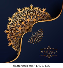 Luxury mandala background with golden arabesque pattern Arabic Islamic east style. Ramadan Style Decorative mandala. Mandala for print, poster, cover, brochure, flyer, banner