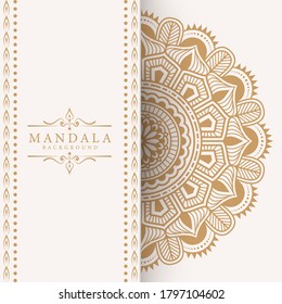 Luxury mandala background with golden arabesque pattern Arabic Islamic east style. Ramadan Style Decorative mandala. Mandala for print, poster, cover, brochure, flyer, banner