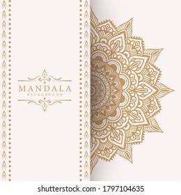 Luxury mandala background with golden arabesque pattern Arabic Islamic east style. Ramadan Style Decorative mandala. Mandala for print, poster, cover, brochure, flyer, banner
