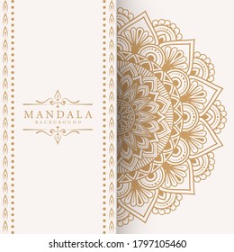 Luxury mandala background with golden arabesque pattern Arabic Islamic east style. Ramadan Style Decorative mandala. Mandala for print, poster, cover, brochure, flyer, banner